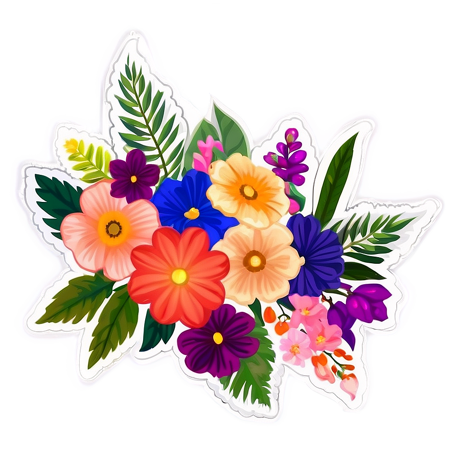 Floral Bouquet Sticker Png Fph