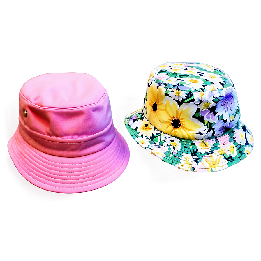 Floral Bucket Hat Png 54