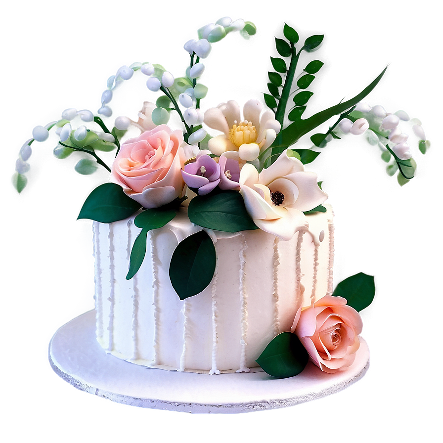 Floral Cake Topper Png 05062024