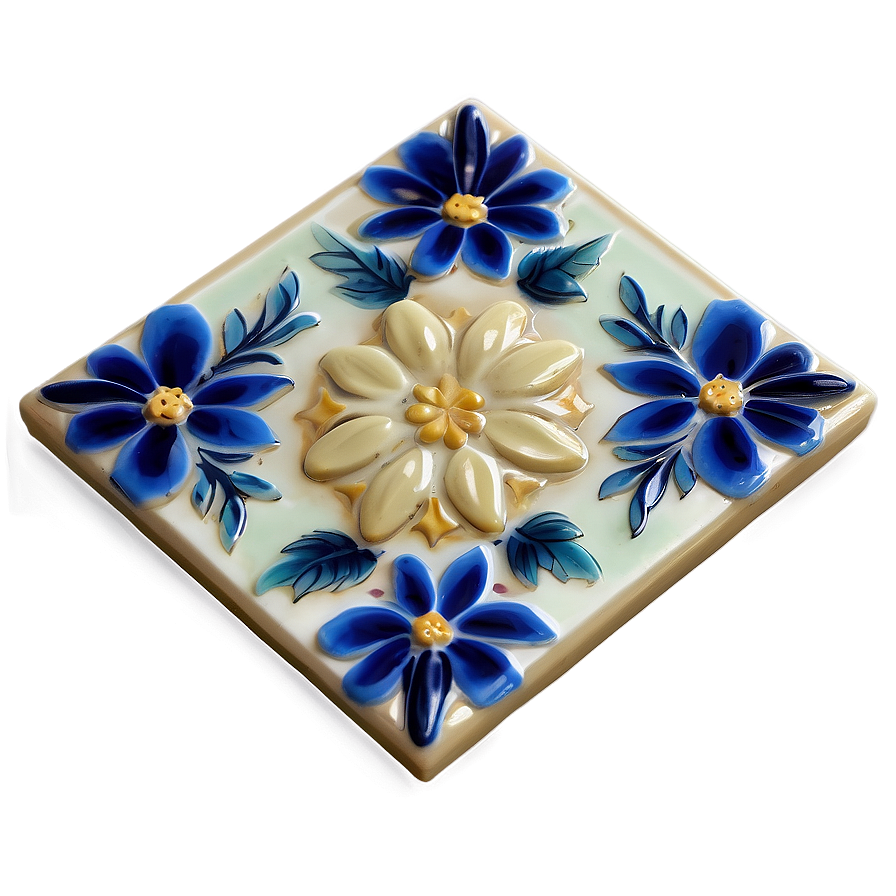 Floral Ceramic Tile Png 90