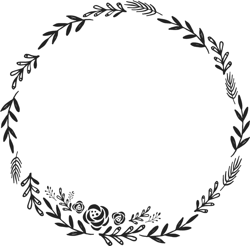 Floral Circle Border Design