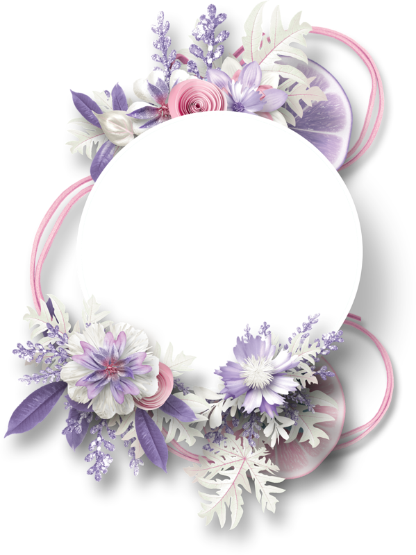 Floral_ Circle_ Frame_ P N G