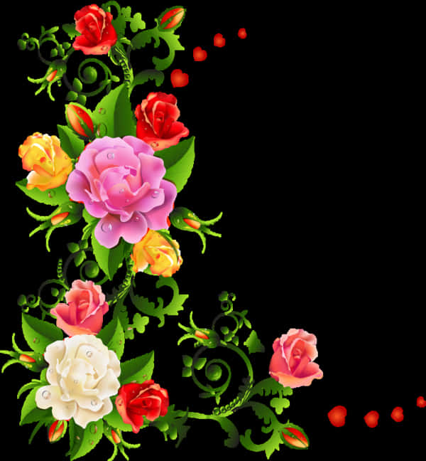 Floral_ Corner_ Border_ Design