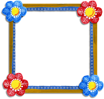 Floral Corner Decorative Frame