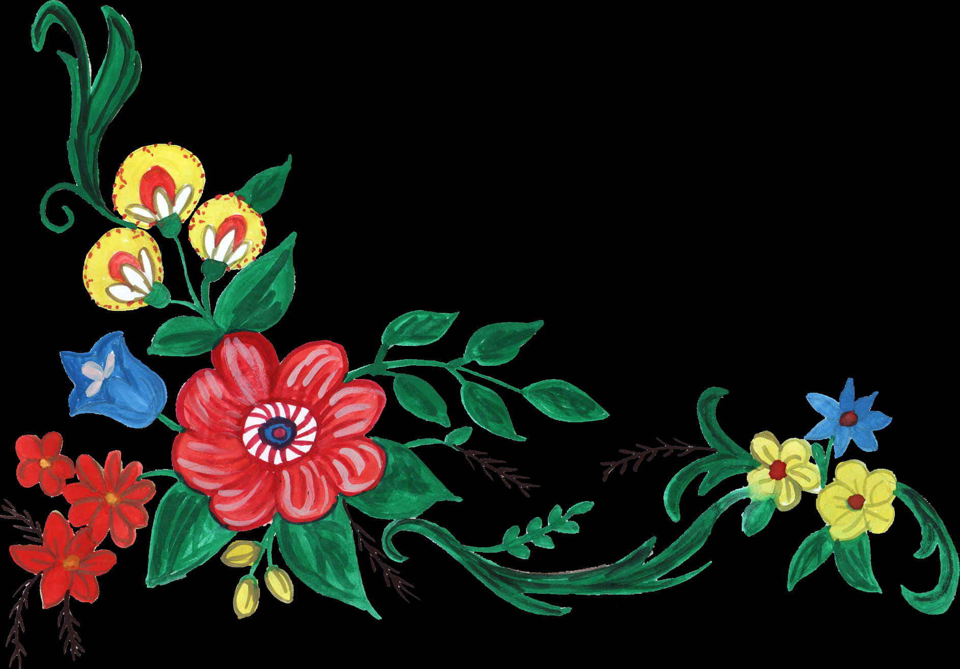 Floral_ Corner_ Design_ Illustration