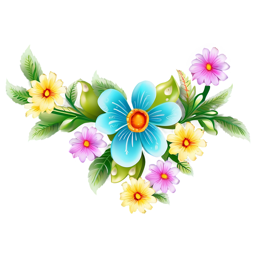 Floral Corner Embellishment Png Bmk