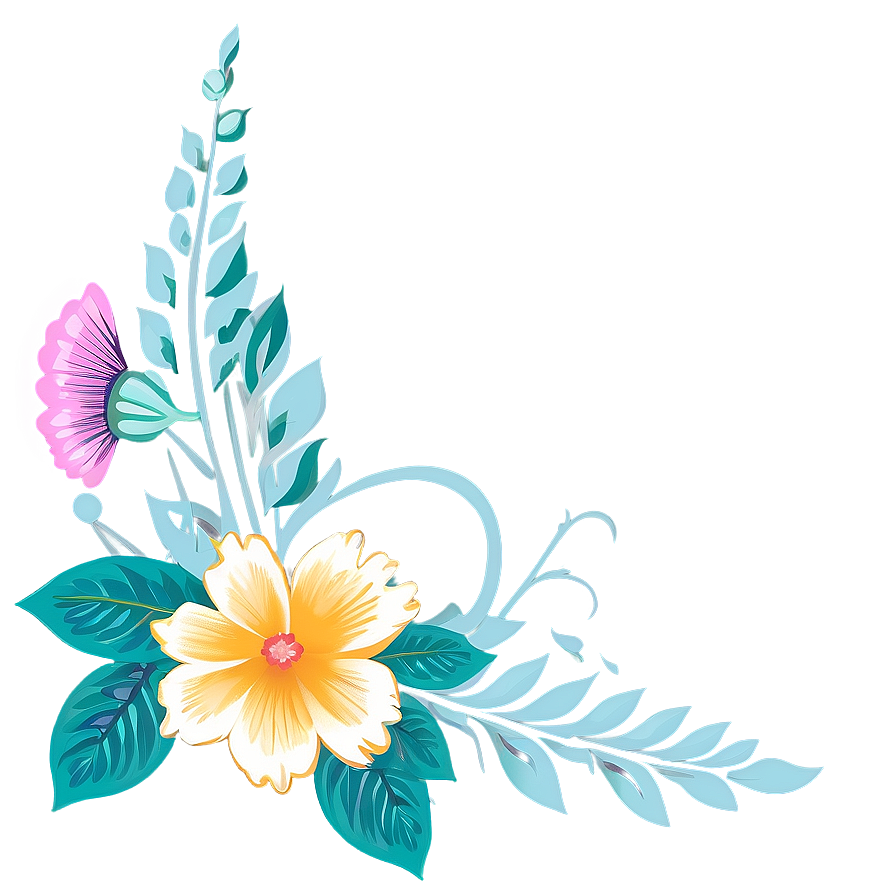 Floral Corner Vector Png Cjr