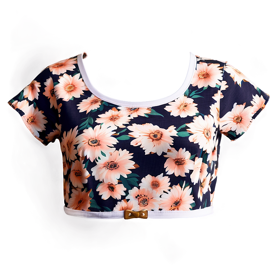 Floral Crop Top Png 05252024