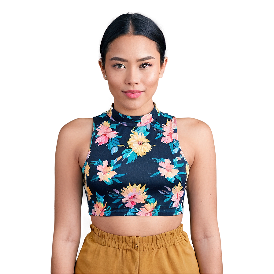 Floral Crop Top Png 52