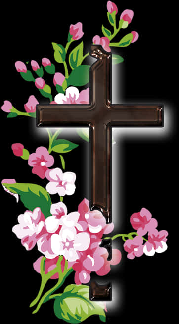 Floral Decorated Cross