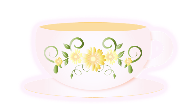 Floral Decorated Cupand Saucer