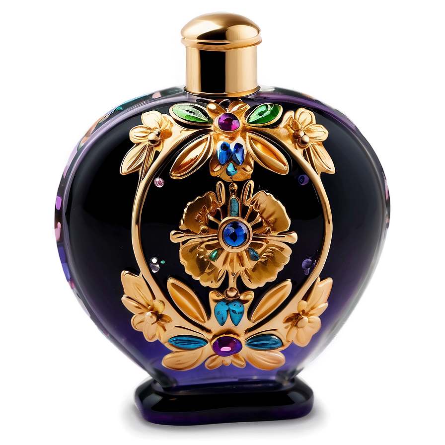 Floral Decorated Perfume Bottle Png 44