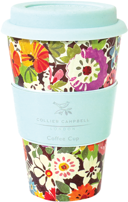 Floral Design Reusable Coffee Cup