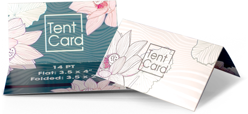 Floral Design Tent Card Mockup