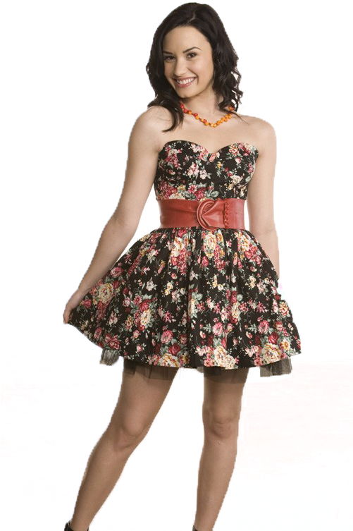 Floral Dress Woman Smiling