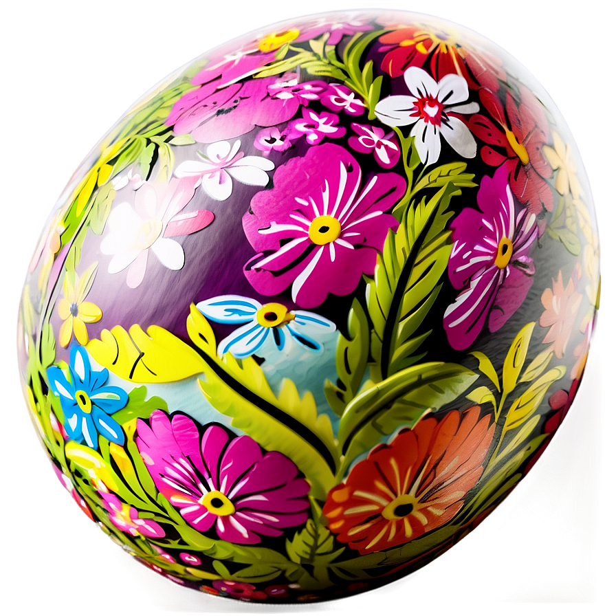 Floral Easter Egg Png 2