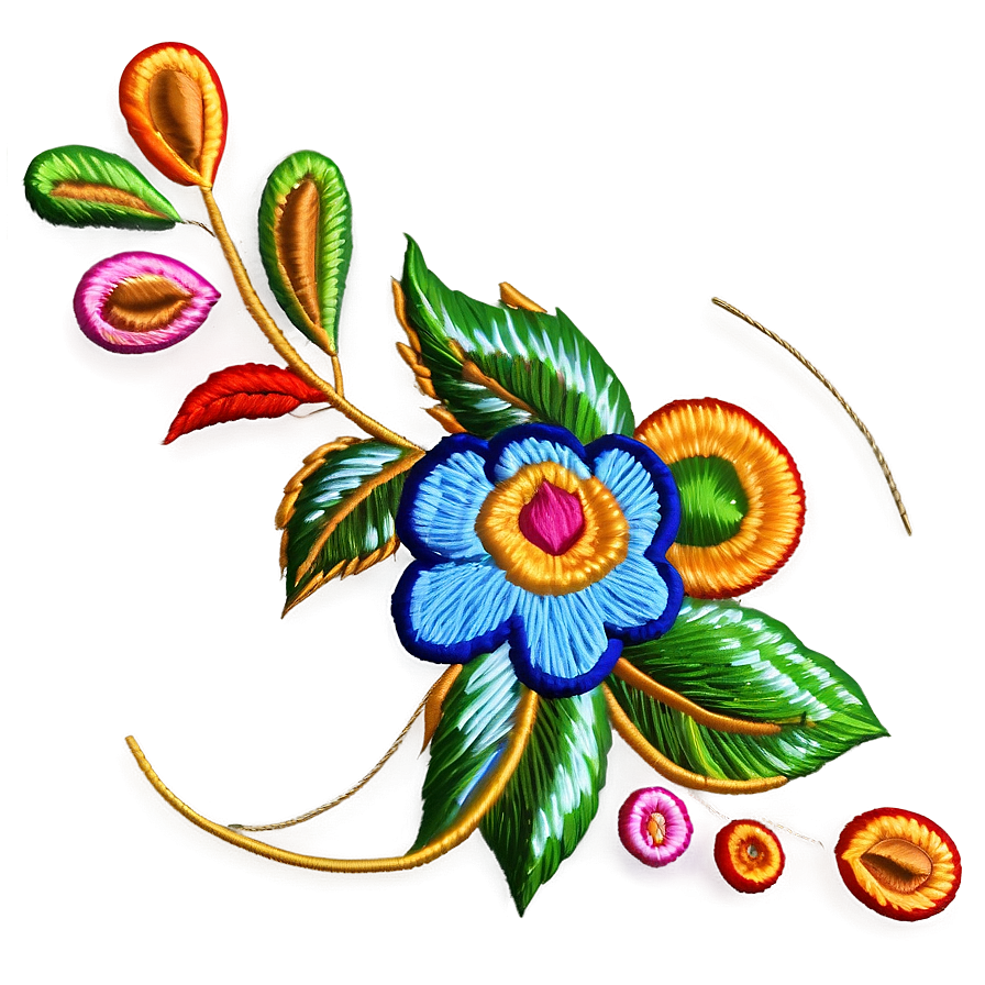 Floral Embroidery Design Png 05062024