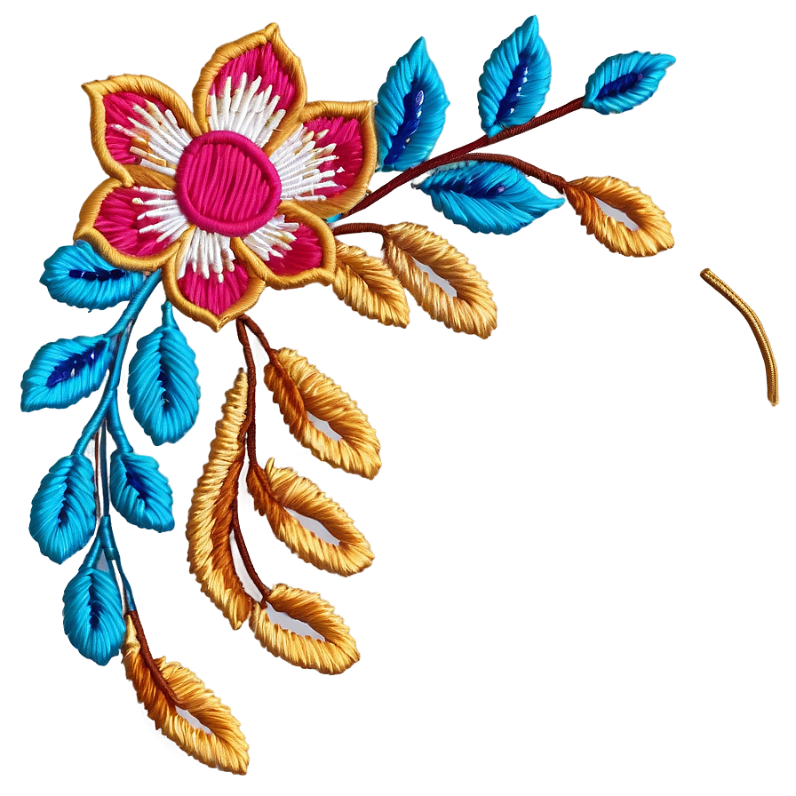 Floral Embroidery Design Png 05062024