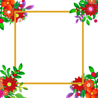 Floral_ Frame_ Black_ Background