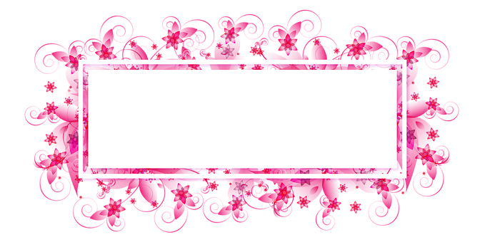 Floral_ Frame_ Black_ Pink_ Background