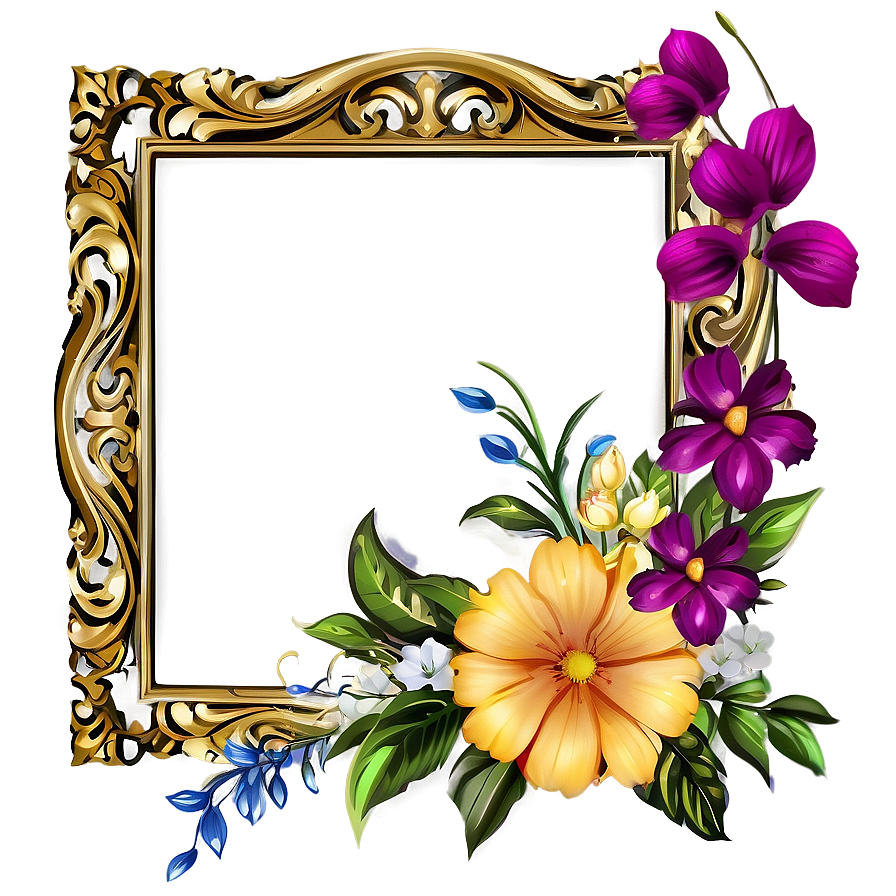 Floral Frame Border Png 26