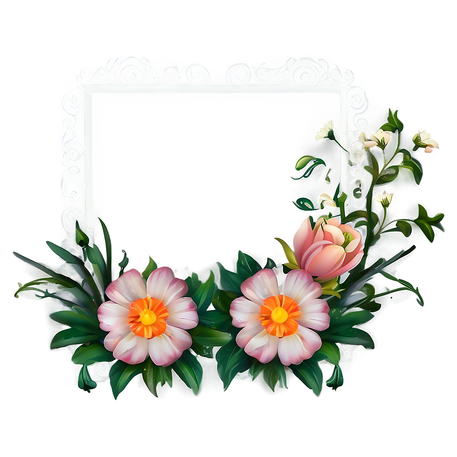 Floral Frame Border Png 4