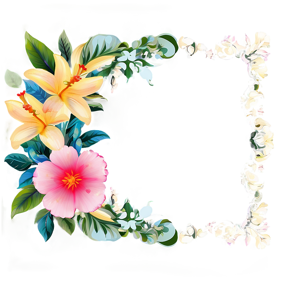 Floral Frame Silhouette Png 63