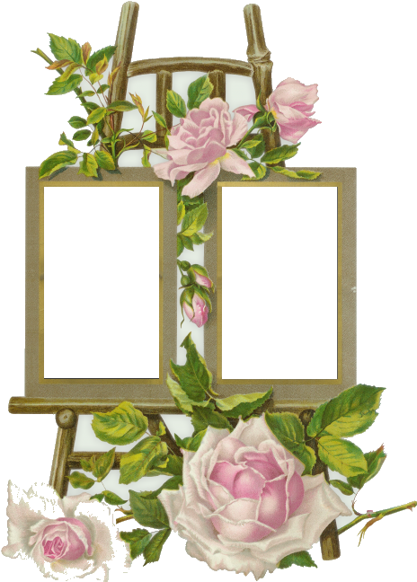 Floral Framewith Blank Spaces