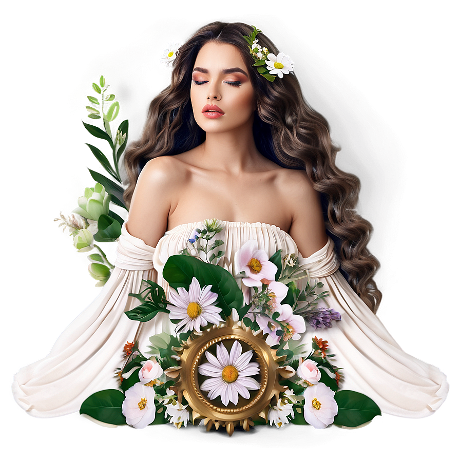 Floral Goddess Beauty Png 06252024