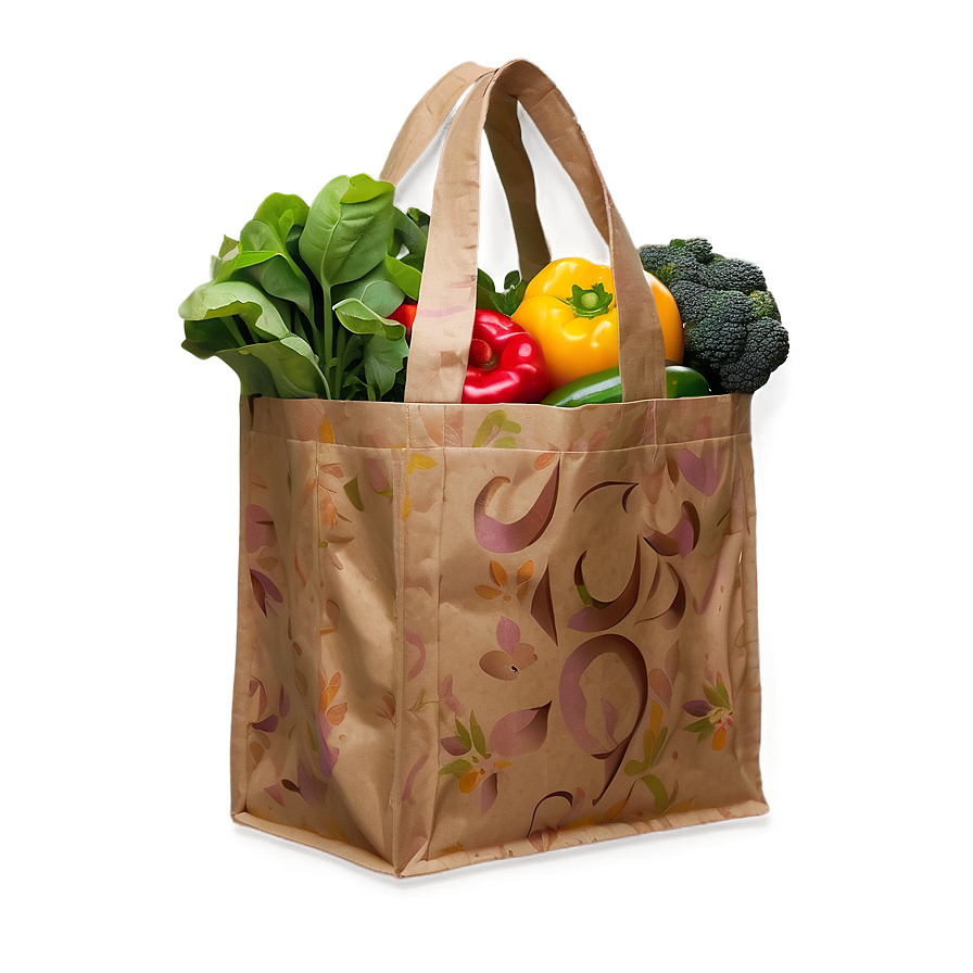 Floral Grocery Bag Png 5