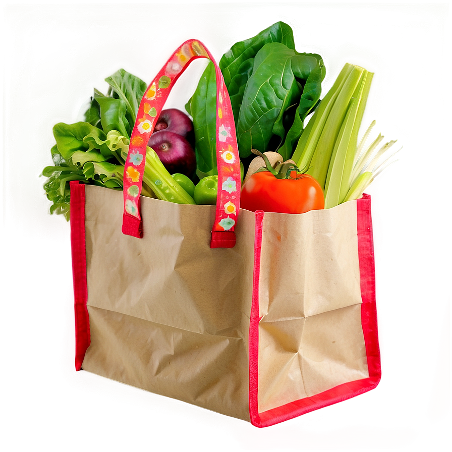 Floral Grocery Bag Png Gof