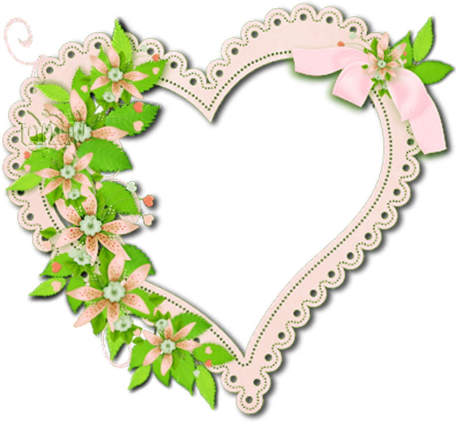 Floral Heart Border Design