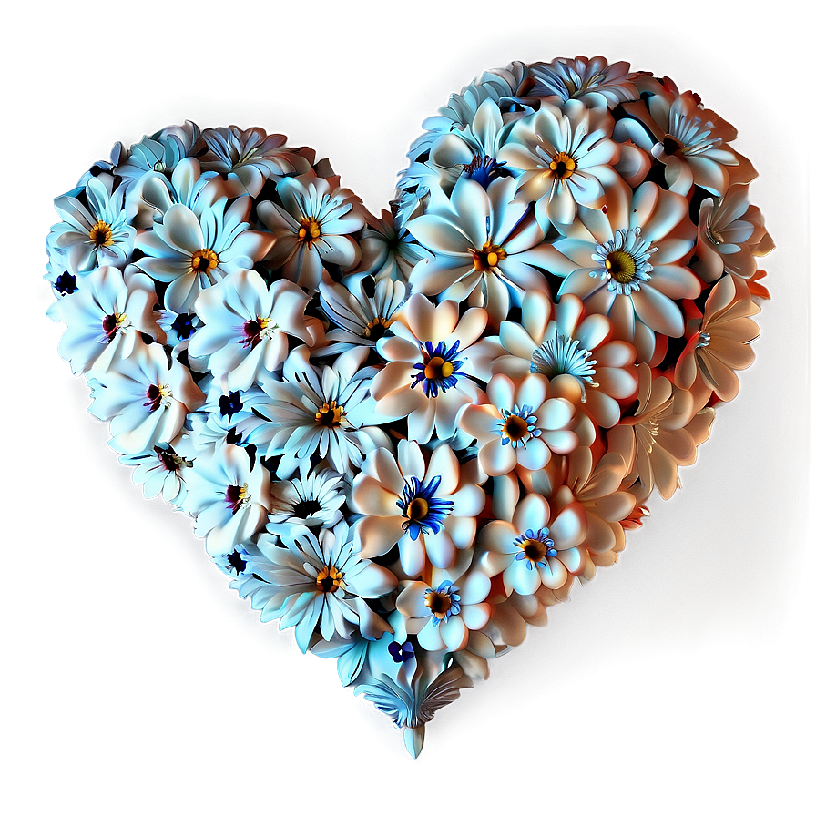 Floral Heart Clipart Decoration Png 86