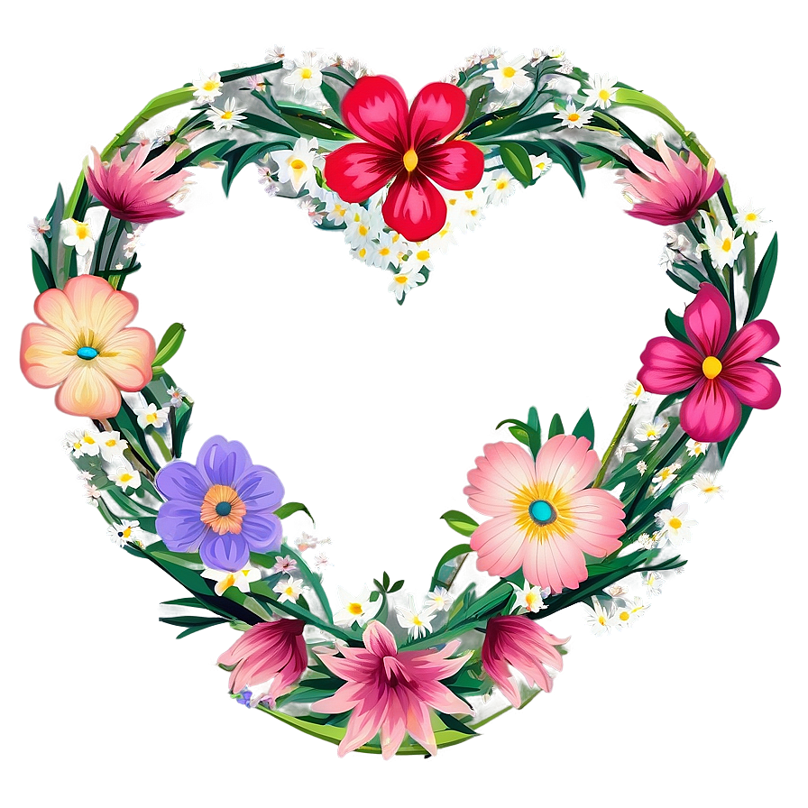 Floral Heart Clipart Png Vjj43