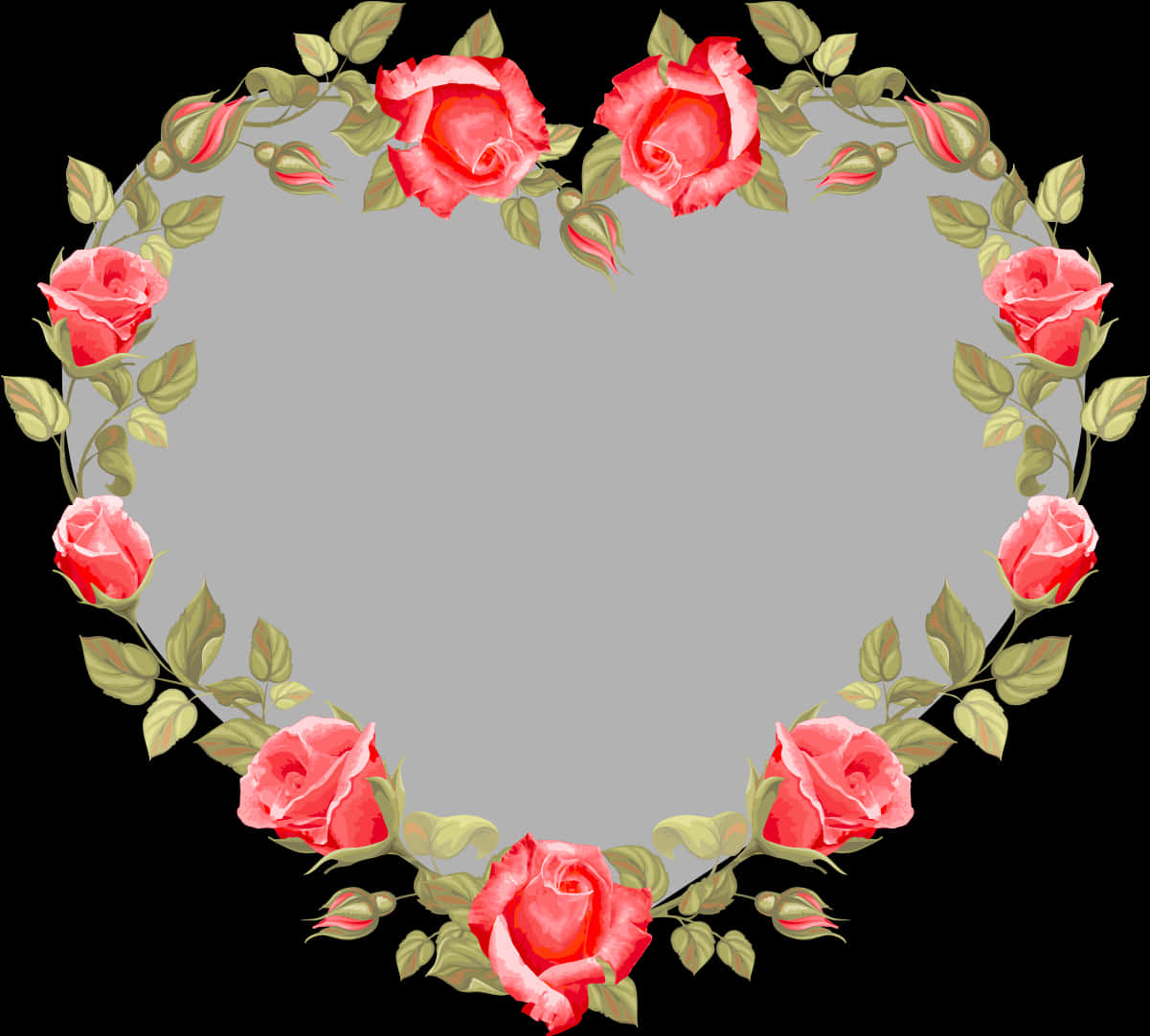 Floral Heart Frame