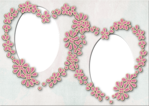 Floral Heart Photo Frames