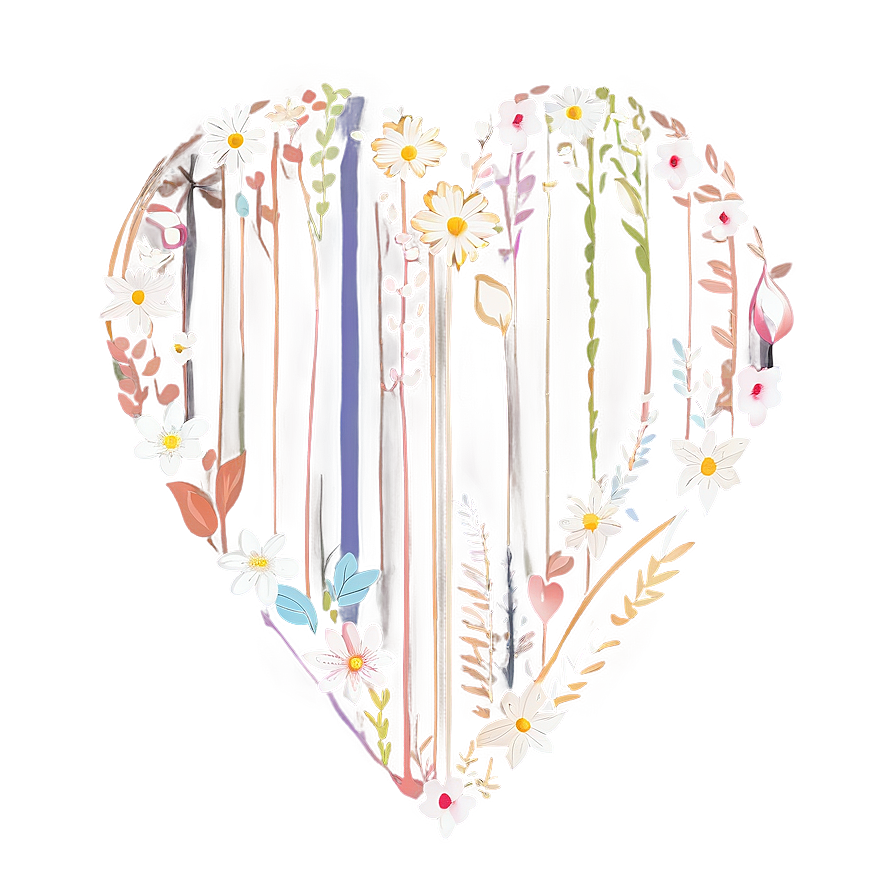 Floral Heart Vector Png Dyk