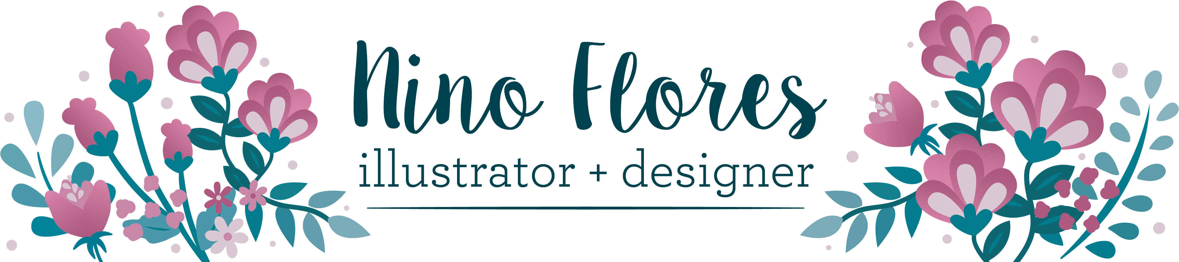 Floral Illustrator Designer Banner