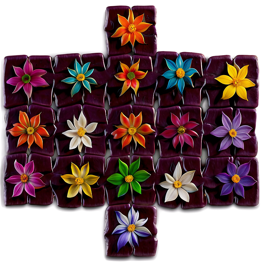 Floral Jigsaw Puzzle Png Cri