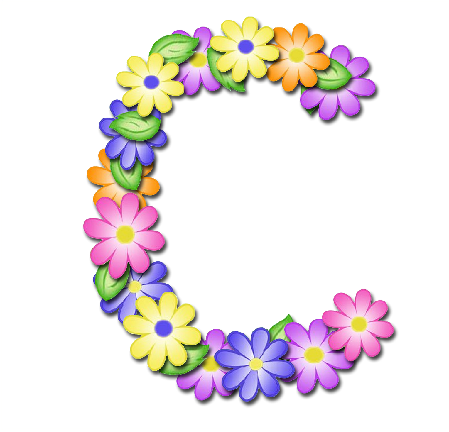 Floral Letter C Design