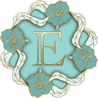 Floral Letter E Design