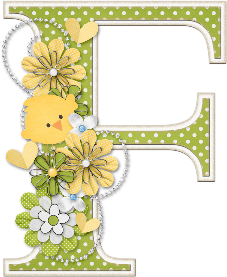 Floral Letter F Design