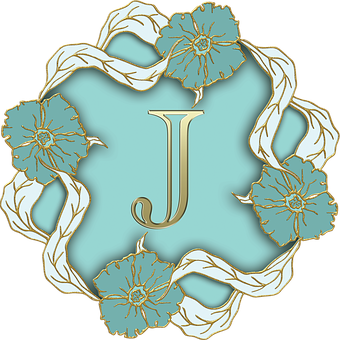 Floral Letter J Design