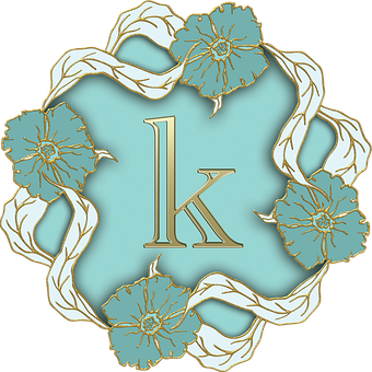 Floral Letter K Design