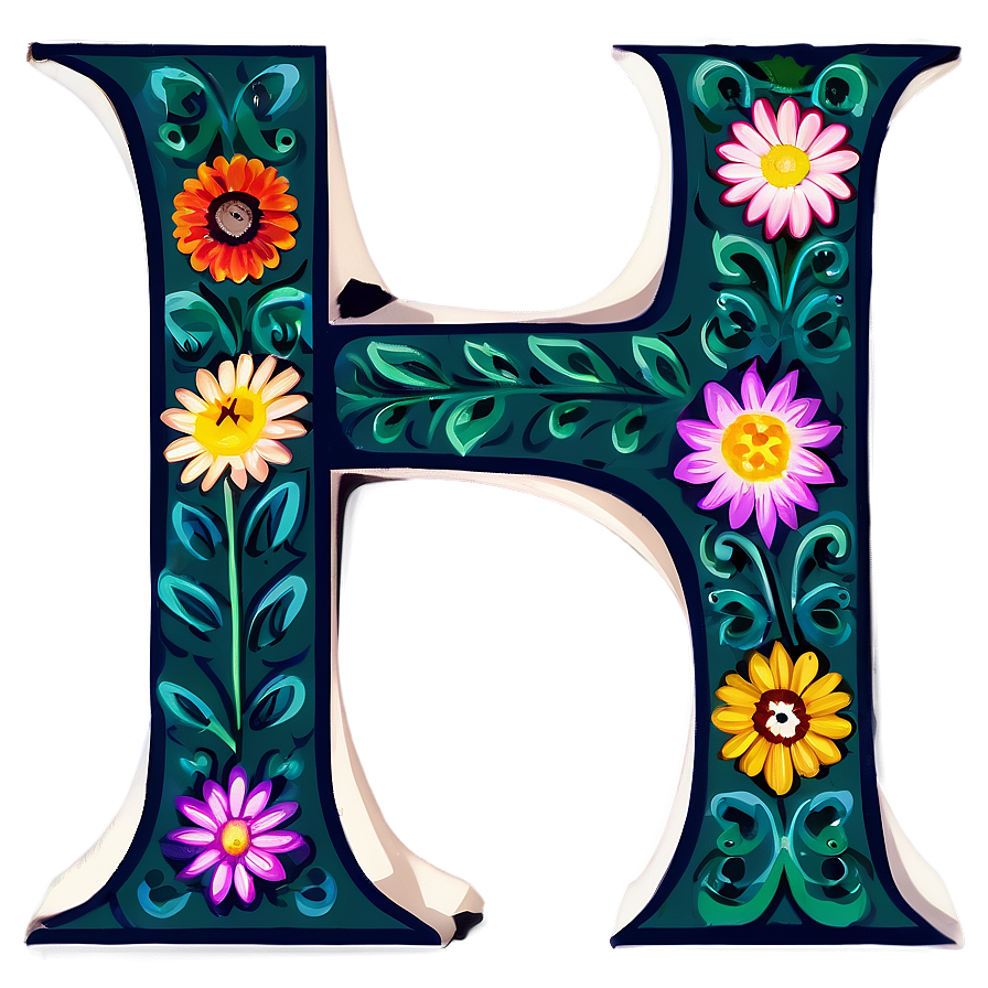 Floral Letter Monogram Png 05062024