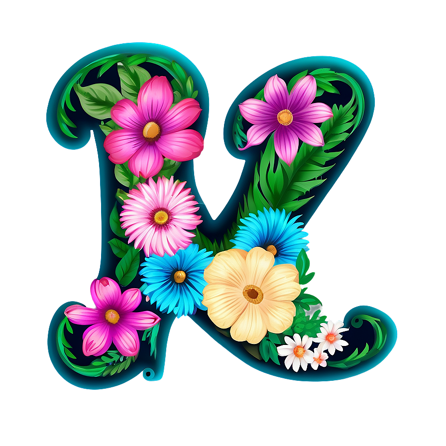 Floral Letter Monogram Png Psc