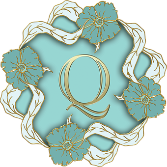 Floral Letter Q Design