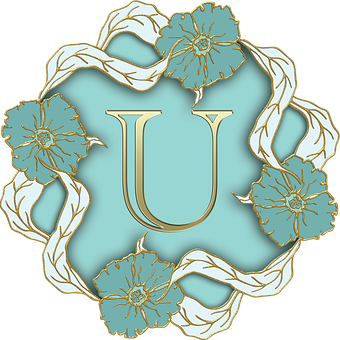 Floral Letter U Design