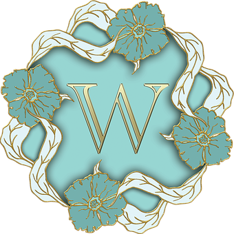 Floral Letter W Design