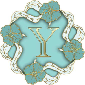 Floral Letter Y Design